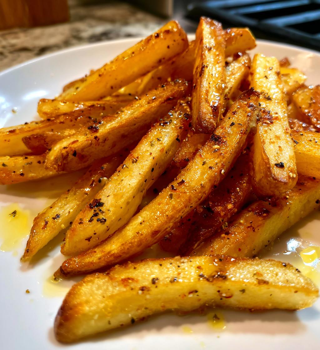 crispy air fryer seasoned french fries - detail 1