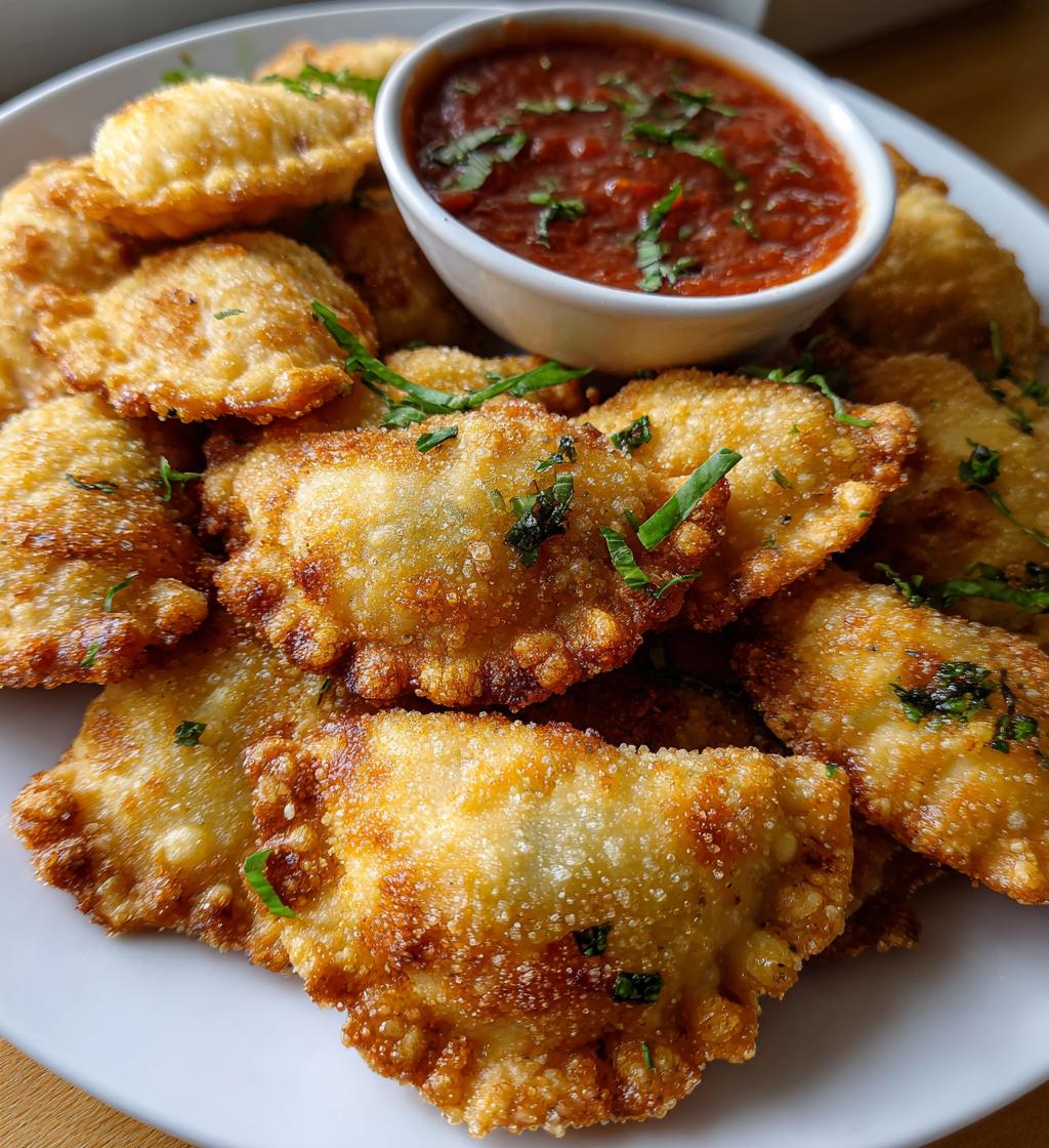 crispy fried ravioli
