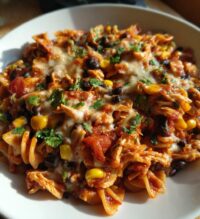 crockpot chicken enchilada pasta recipe
