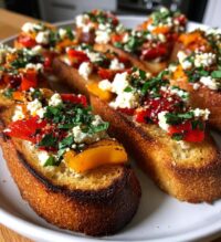 crostini with various toppings recipe