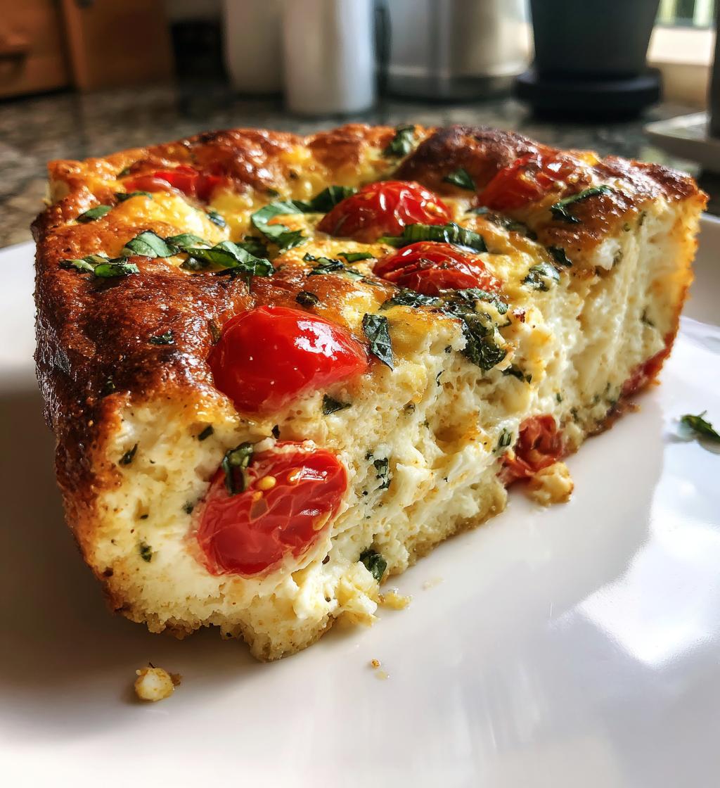 crustless caprese quiche salad recipe - detail 1
