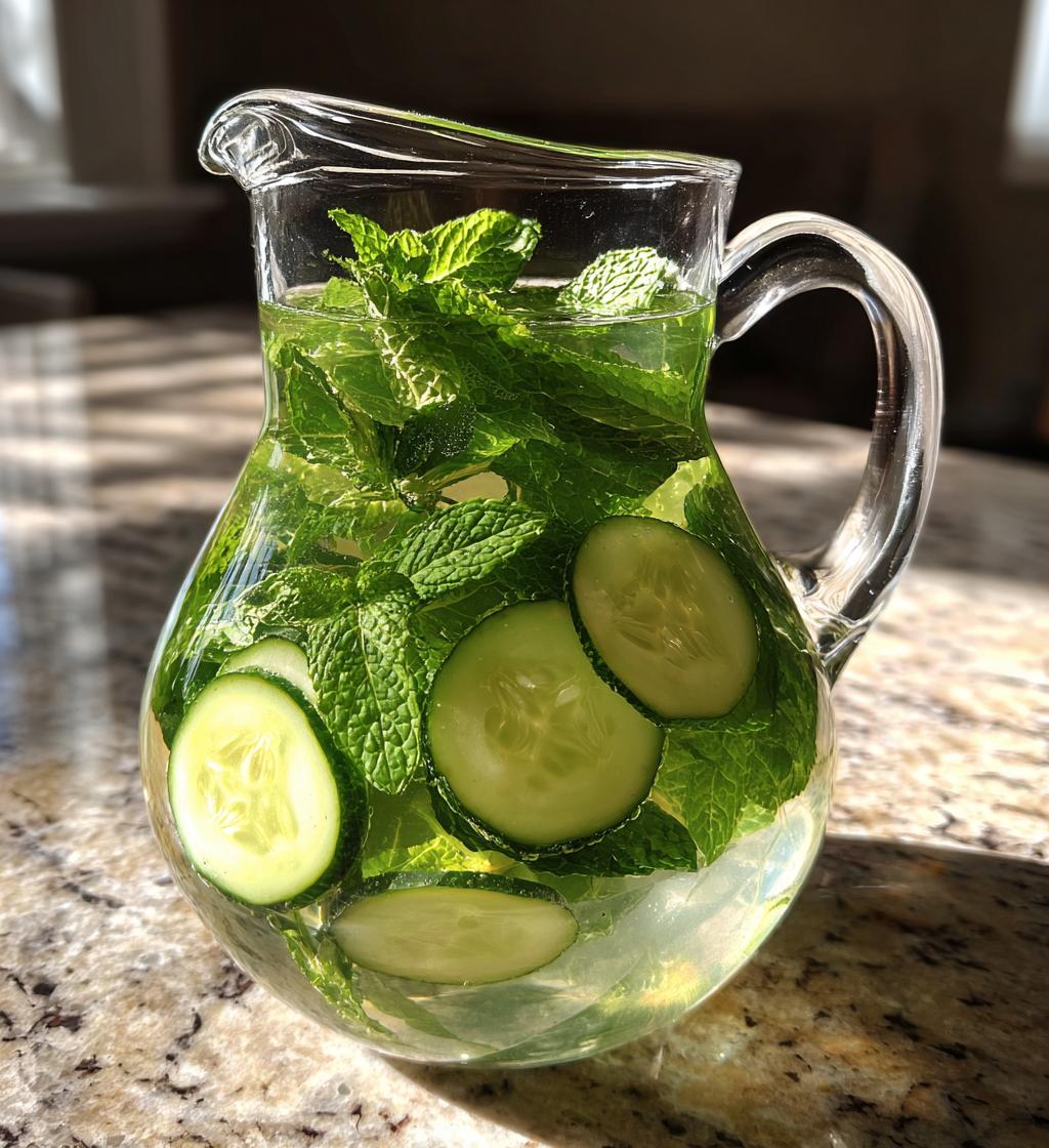 cucumber mint water recipe - detail 1