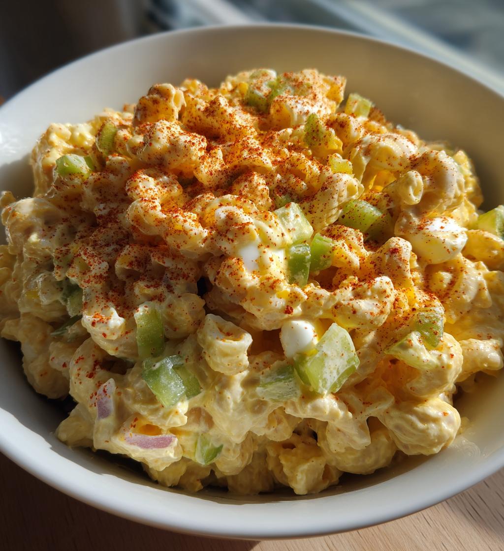 deviled egg macaroni salad