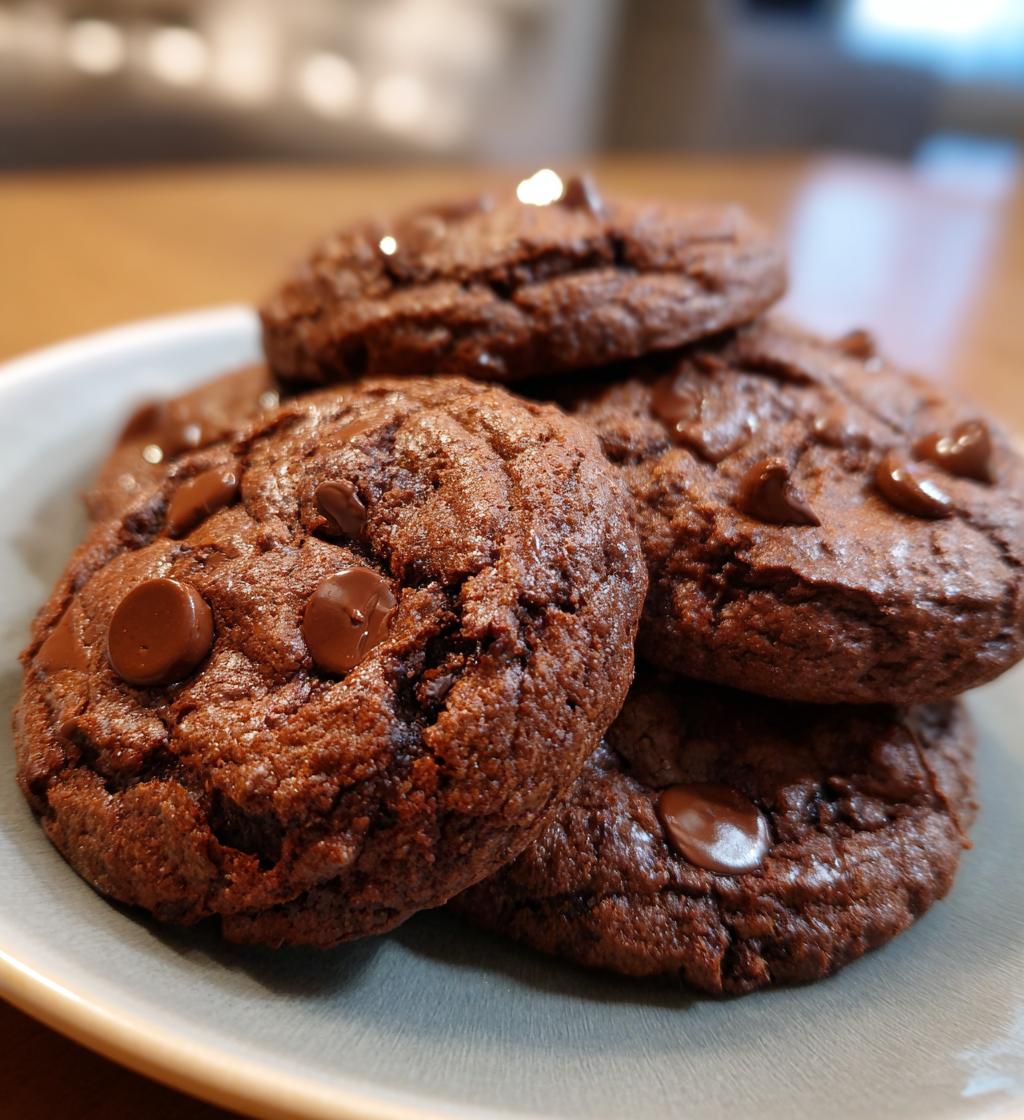 double chocolate cookies - detail 1