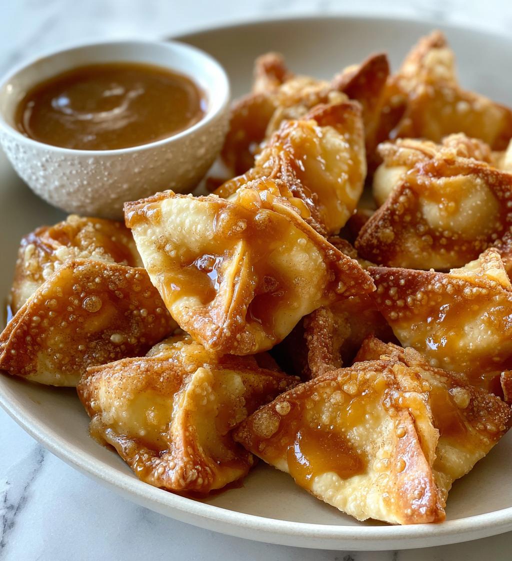easy air fryer caramel apple wontons - detail 1