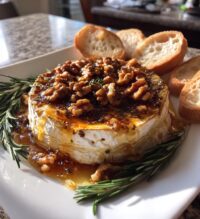 easy baked brie recipe with honey walnuts