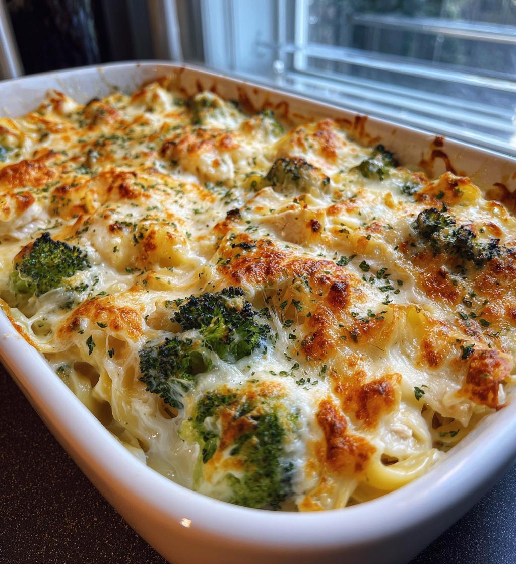 easy chicken alfredo casserole - detail 1