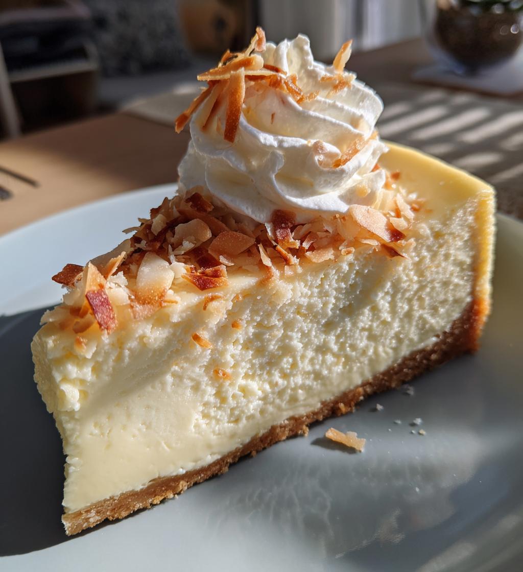 easy coconut cheesecake recipe - detail 1