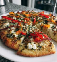 easy flatbread with toppings recipe