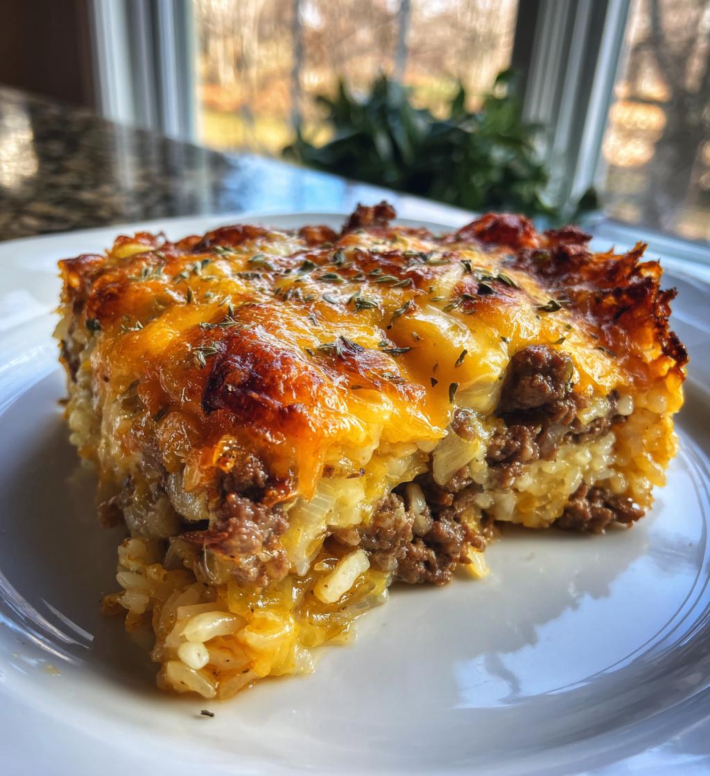 easy french onion beef and rice casserole recipe - detail 1