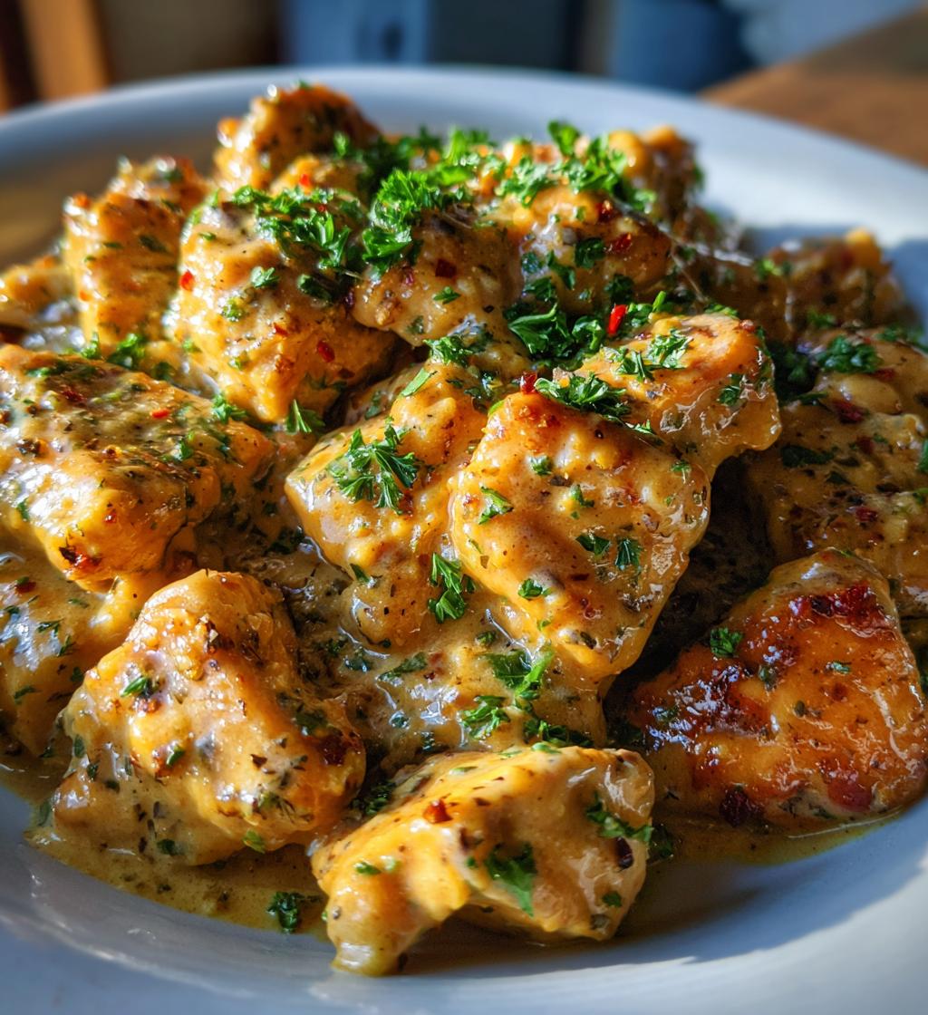 easy garlic butter chicken bites spicy cajun alfredo recipe