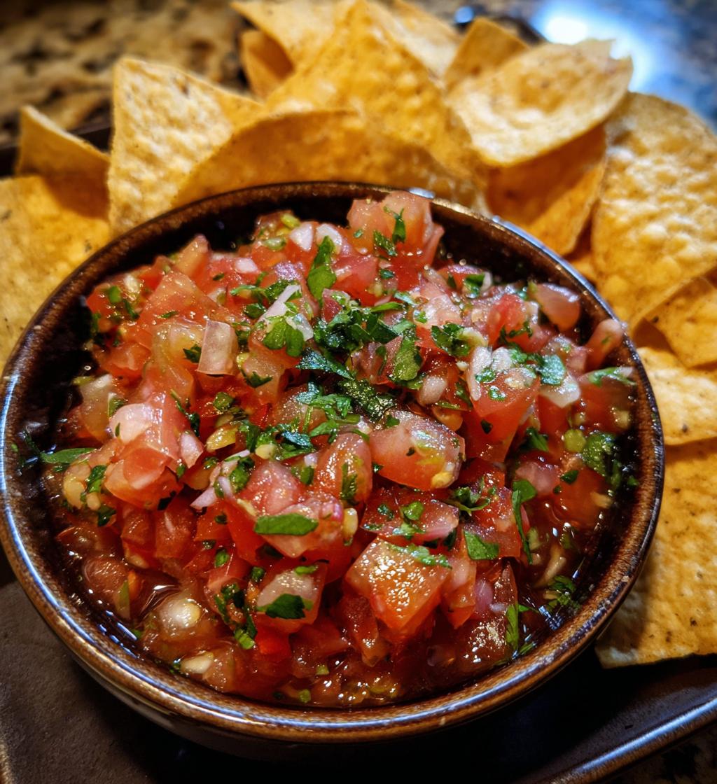 easy salsa with chips recipe - detail 1