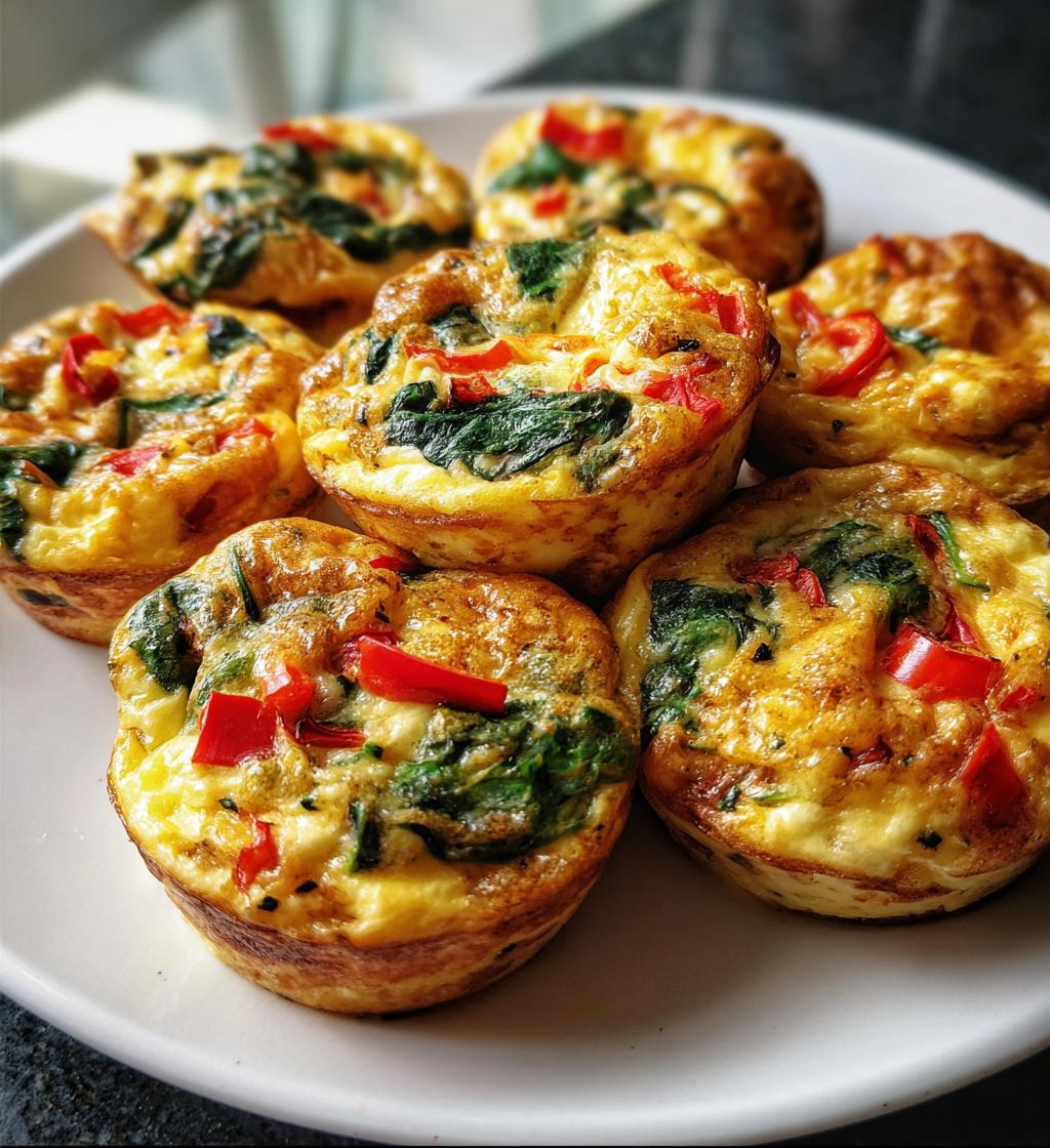 egg white muffins with veggies - detail 1
