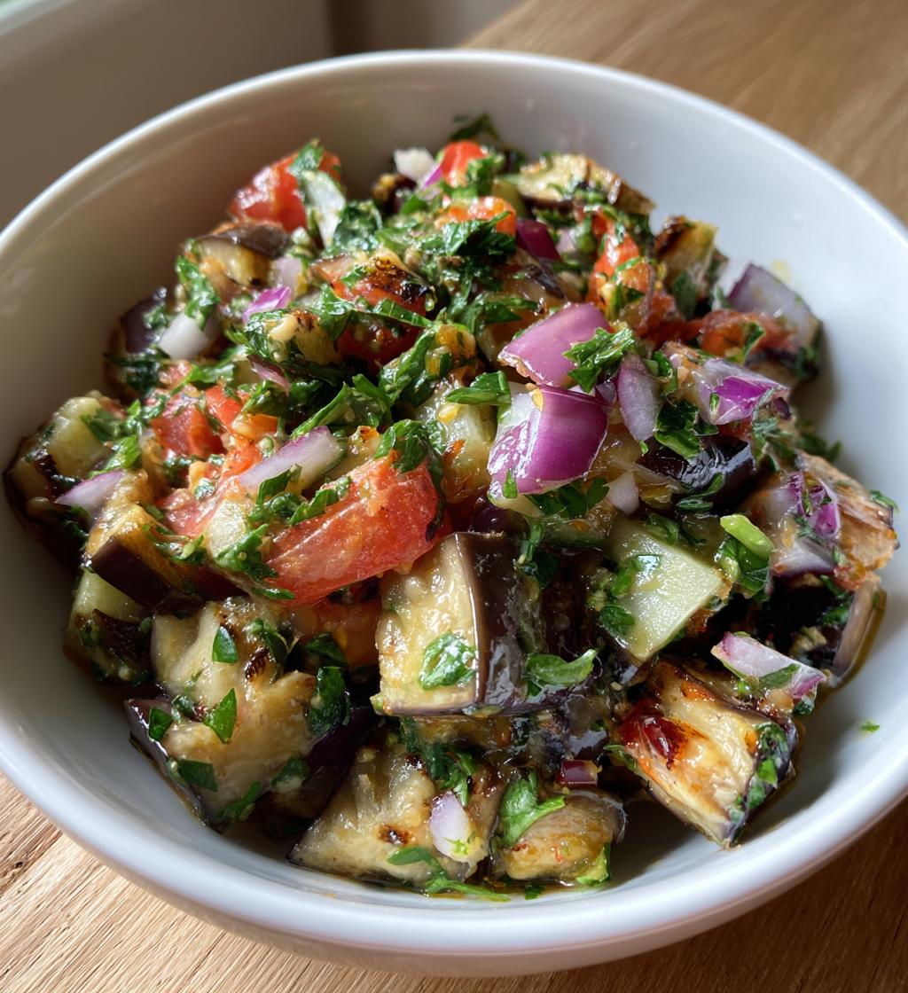 eggplant salad - detail 1