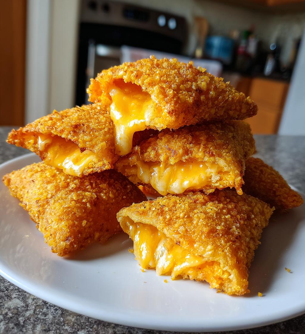 fried cheese stuffed doritos - detail 1