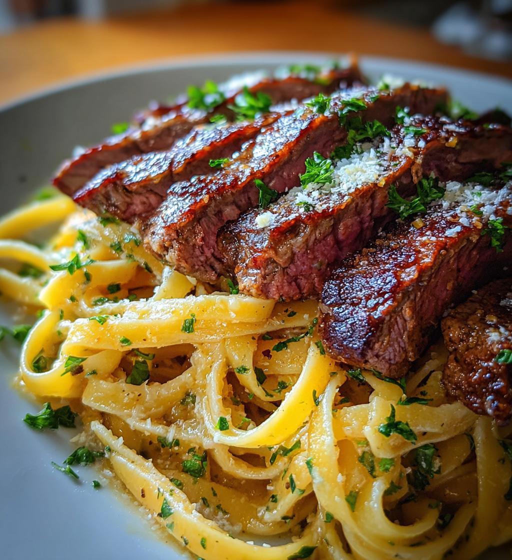 garlic steak pasta recipe