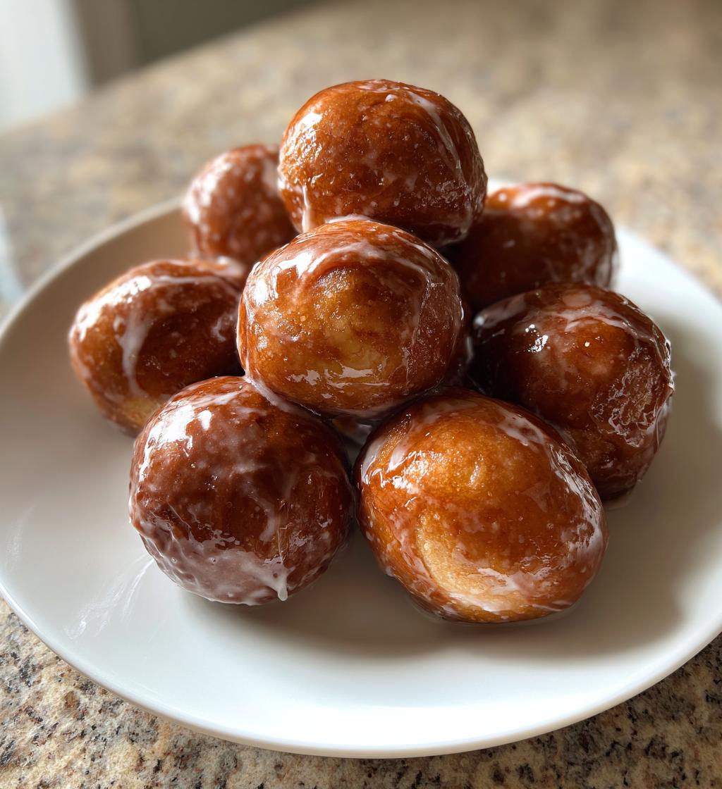 glazed chocolate donut holes - detail 1