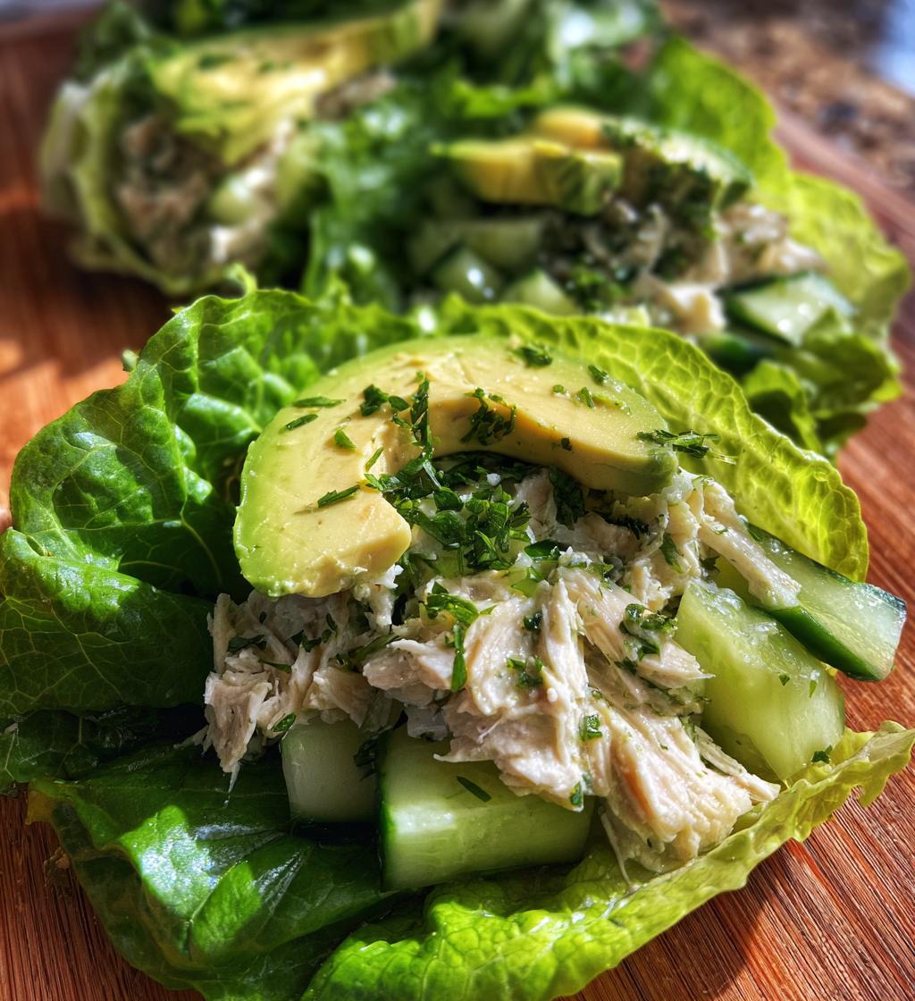green goddess cucumber chicken wrap salad recipe - detail 1