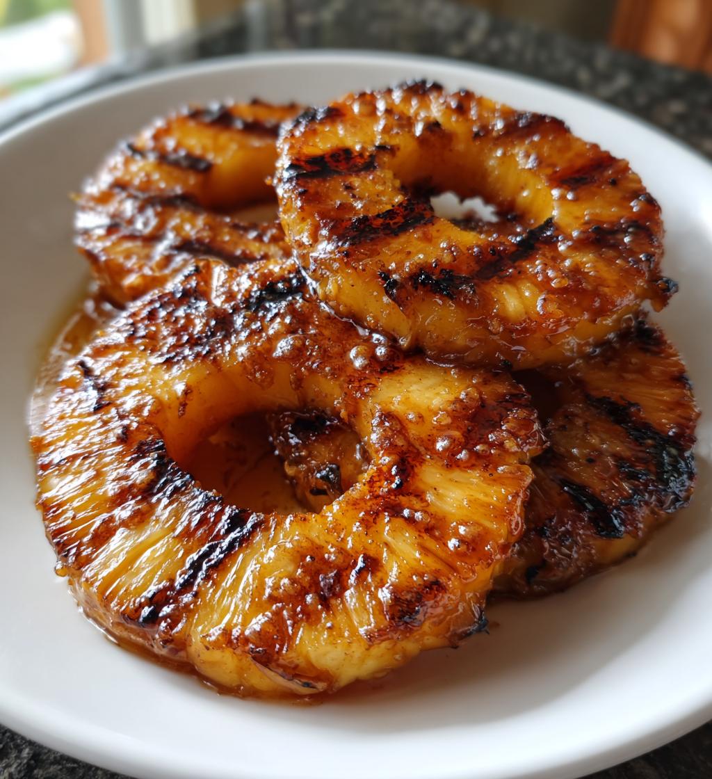 grilled pineapple - detail 1
