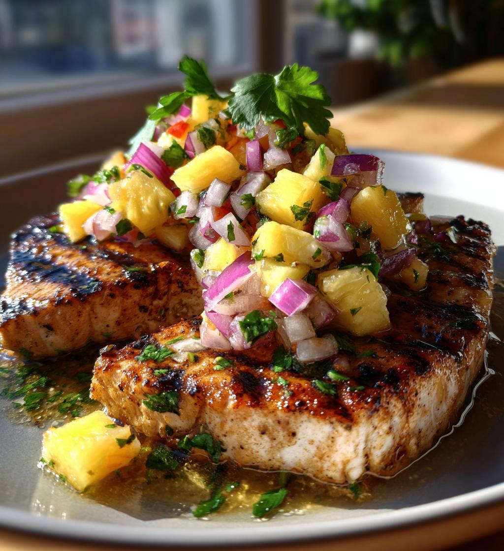 grilled swordfish with pineapple salsa recipe