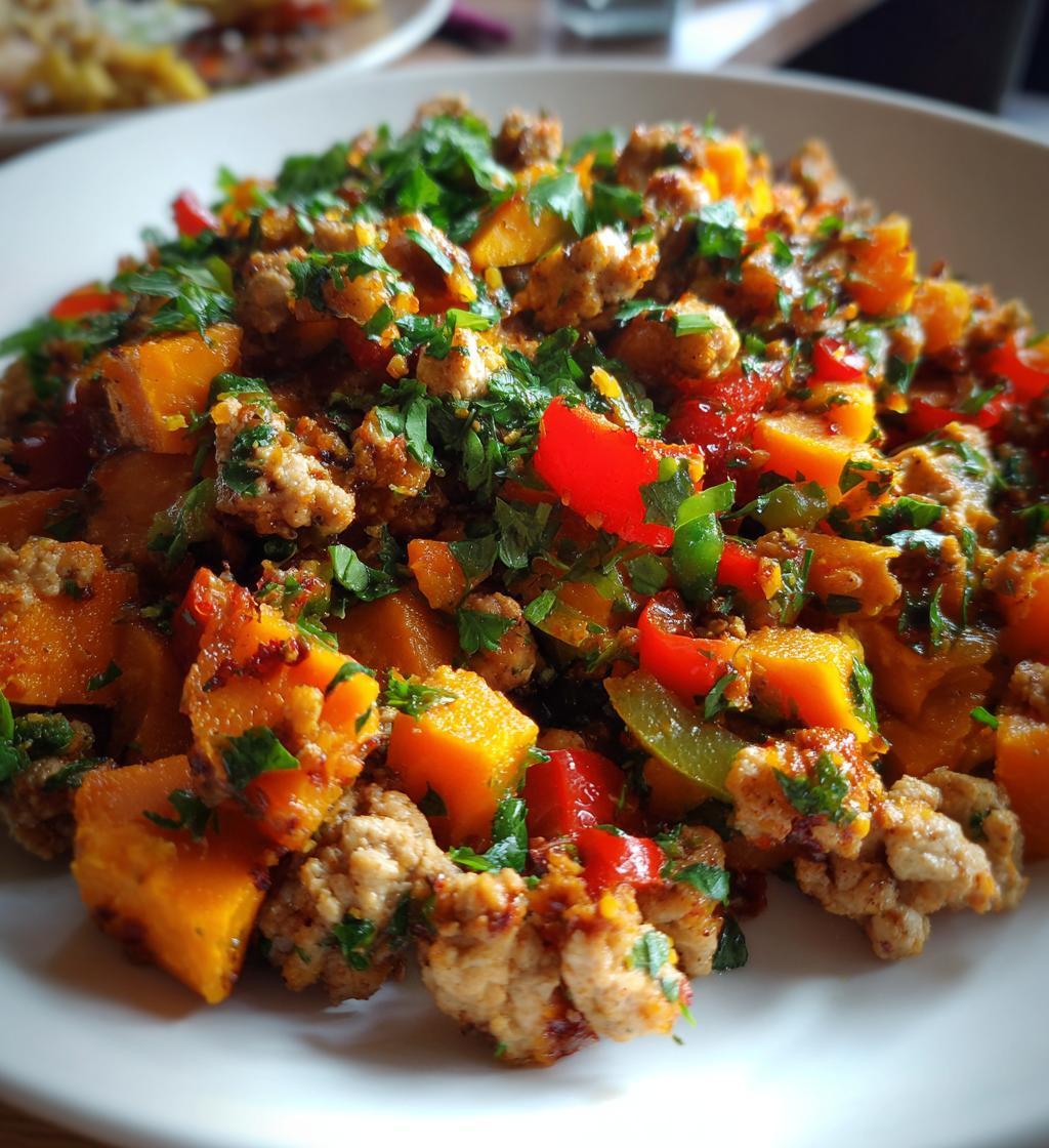ground turkey sweet potato skillet - detail 1