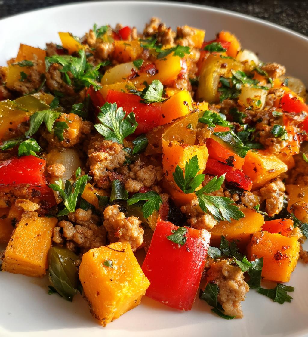 ground turkey sweet potato skillet