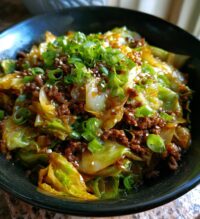 healthy chinese ground beef cabbage