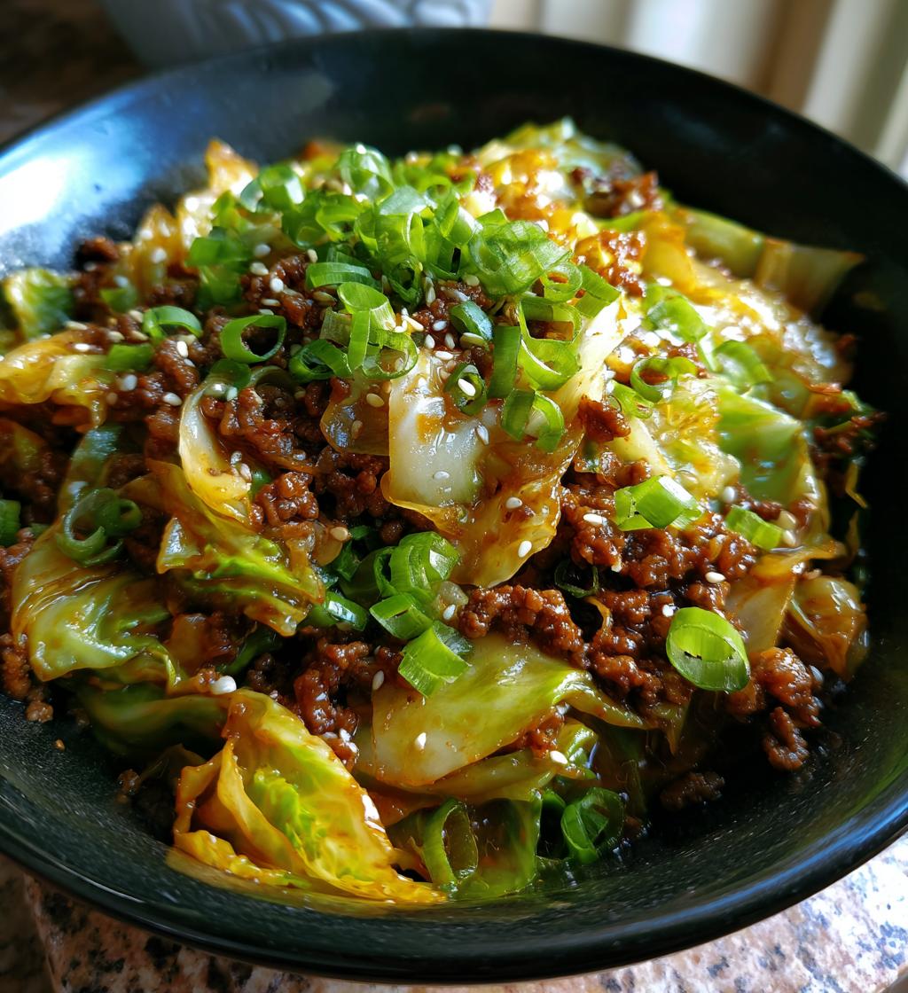 healthy chinese ground beef cabbage