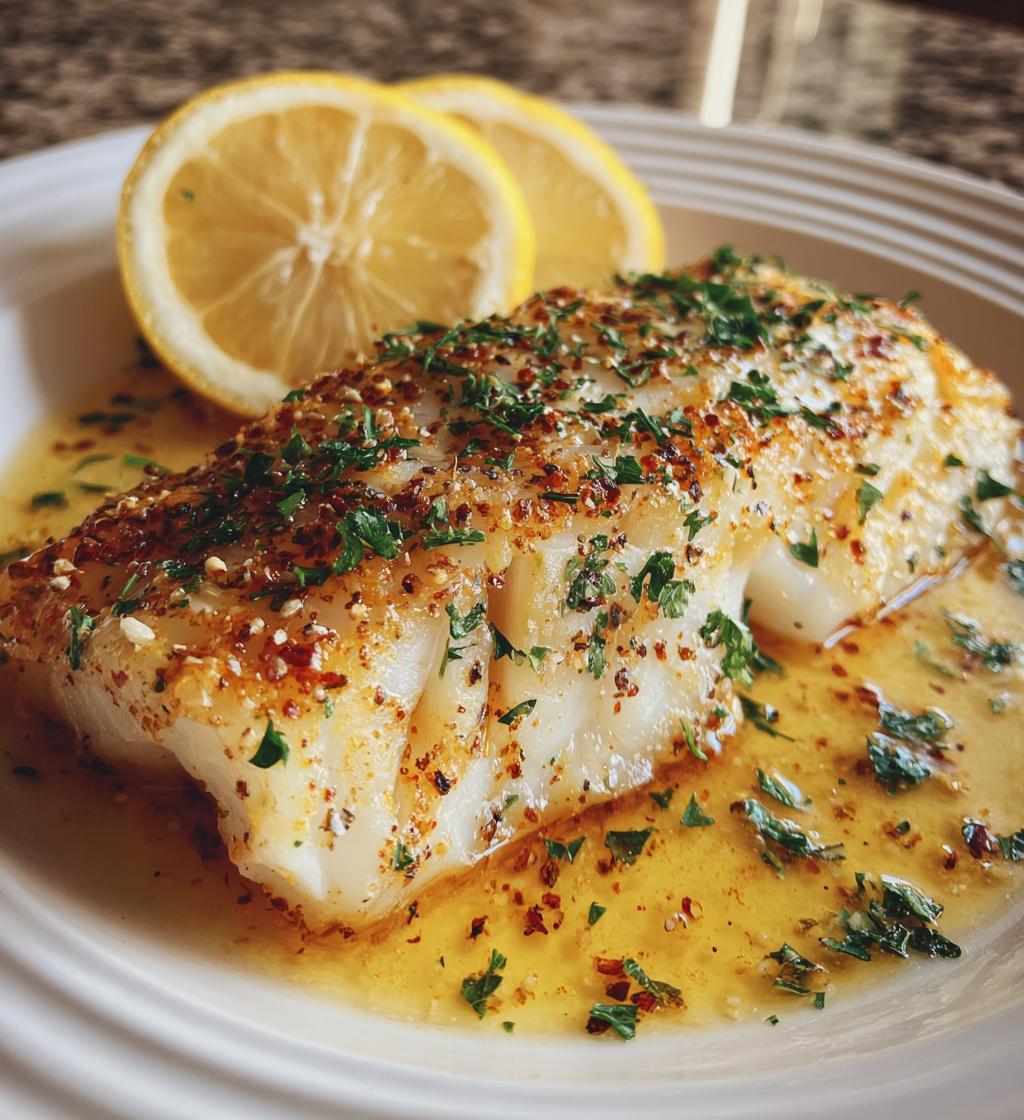 healthy lemon butter baked cod recipe - detail 1