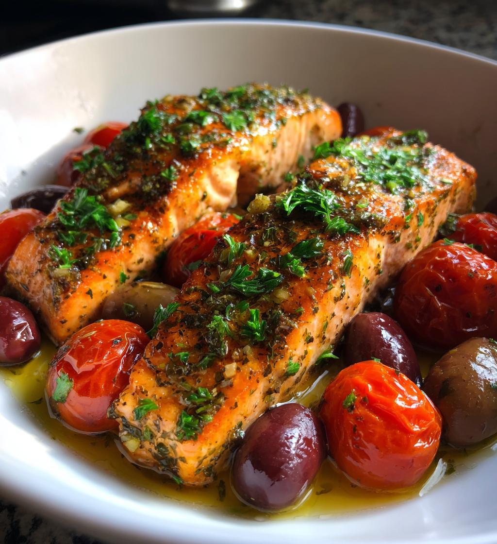 healthy mediterranean salmon dinner