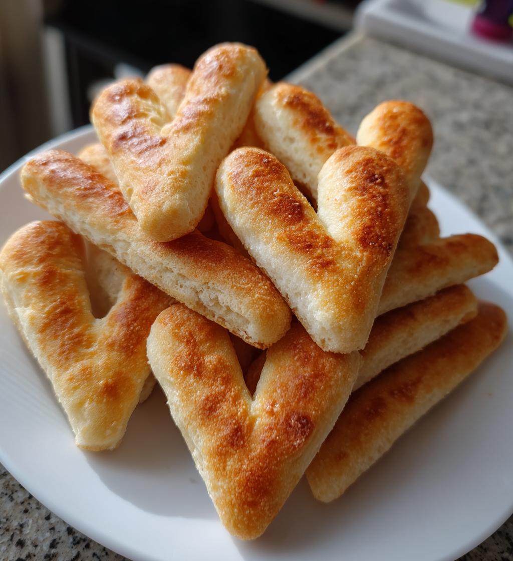 heart shaped breadsticks - detail 1