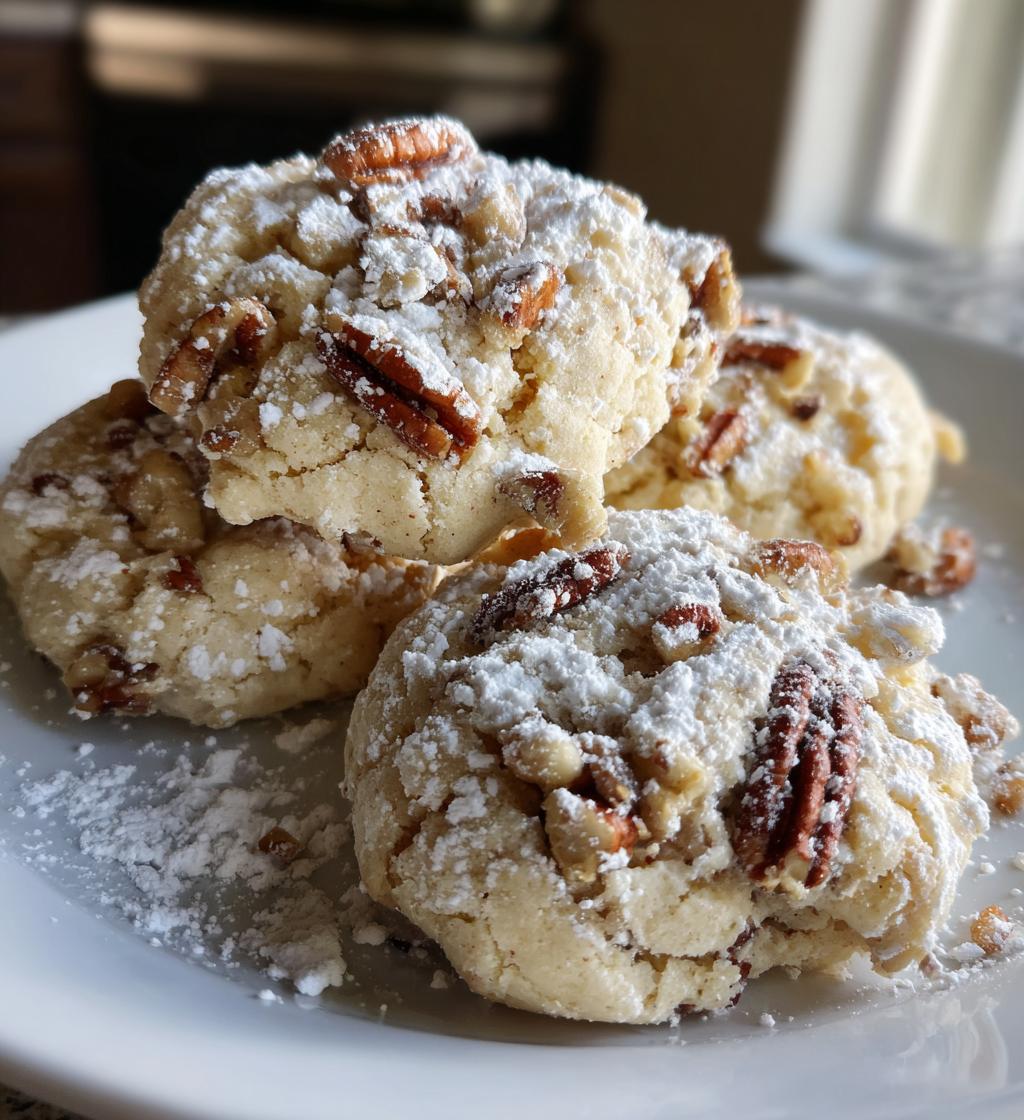homemade pecan sandies - detail 1