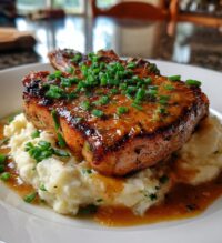 honey mustard pork chops mashed potatoes