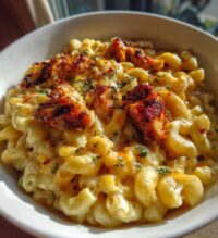 hot honey chicken mac n cheese