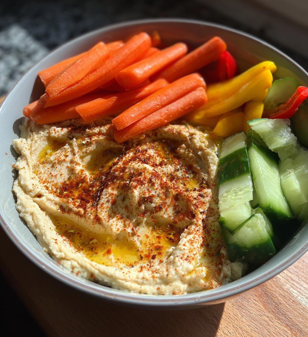 hummus with veggies recipe - detail 1