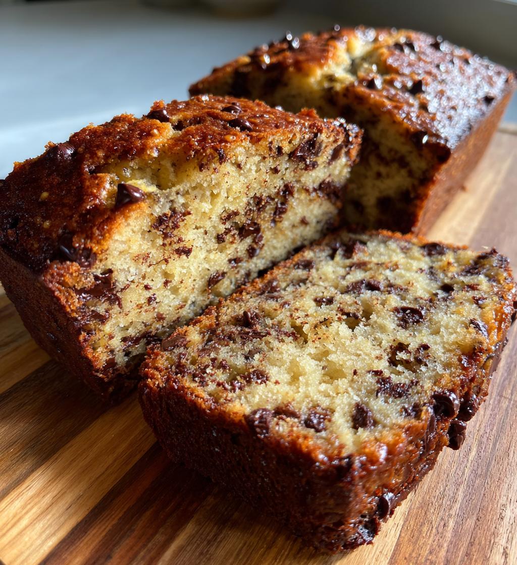 irresistible super moist chocolate chip banana bread - detail 1