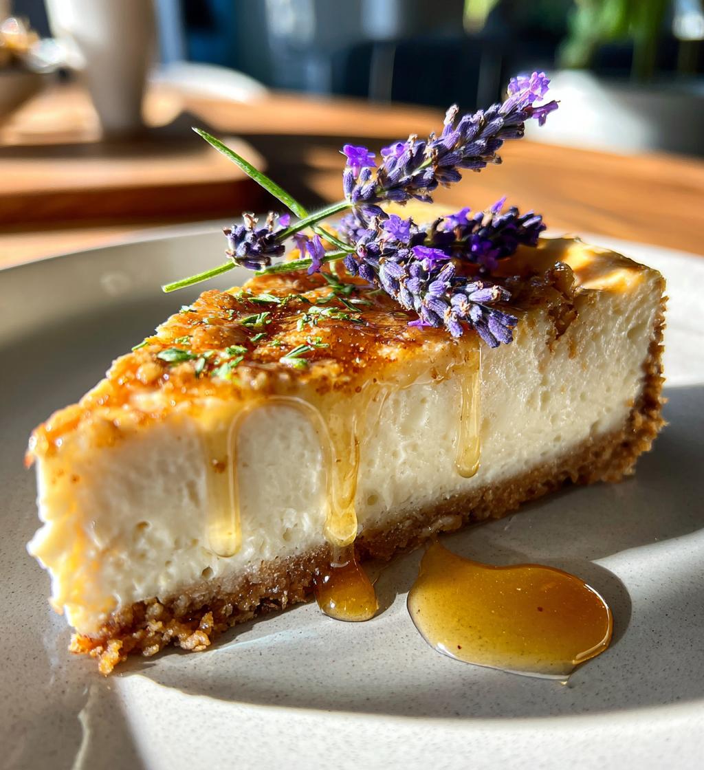 lavender honey cheesecake recipe - detail 1