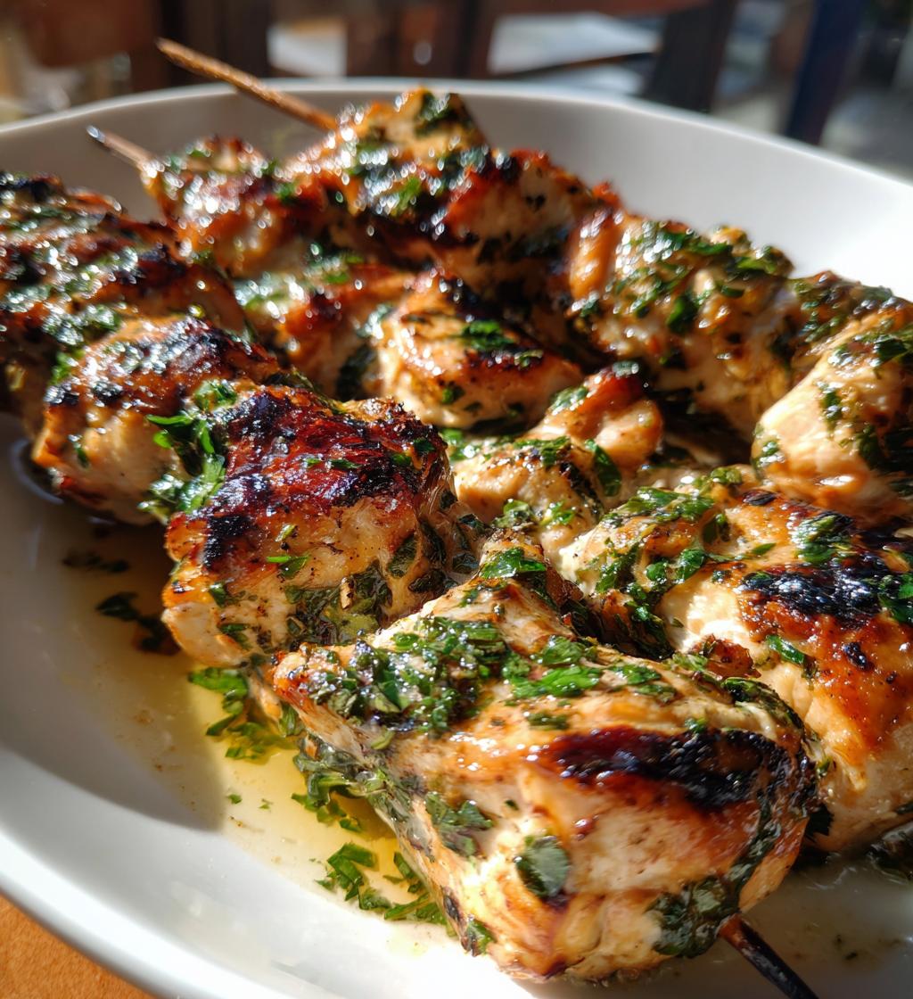 lemon herb chicken souvlaki skewers recipe - detail 1