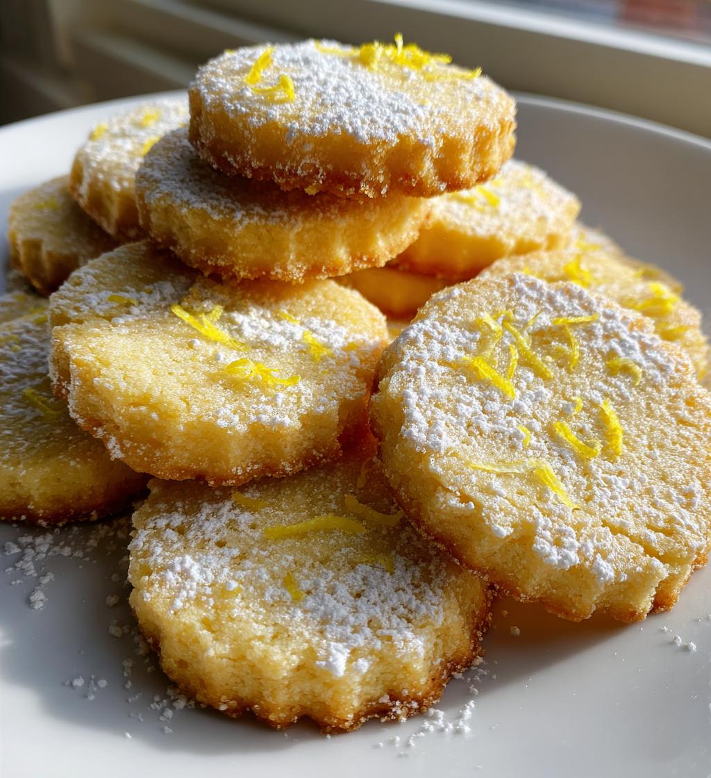 lemon shortbread cookies - detail 1