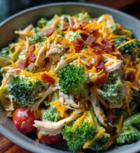 loaded chicken broccoli salad recipe