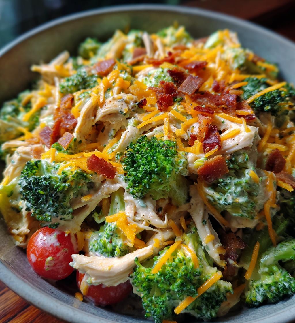 loaded chicken broccoli salad recipe