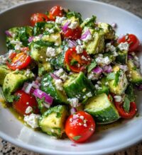 loaded cucumber avocado salad recipe