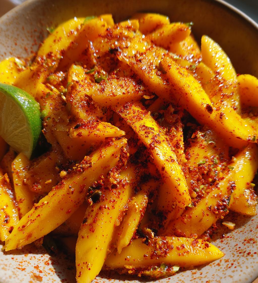 mango slices with chili powder recipe