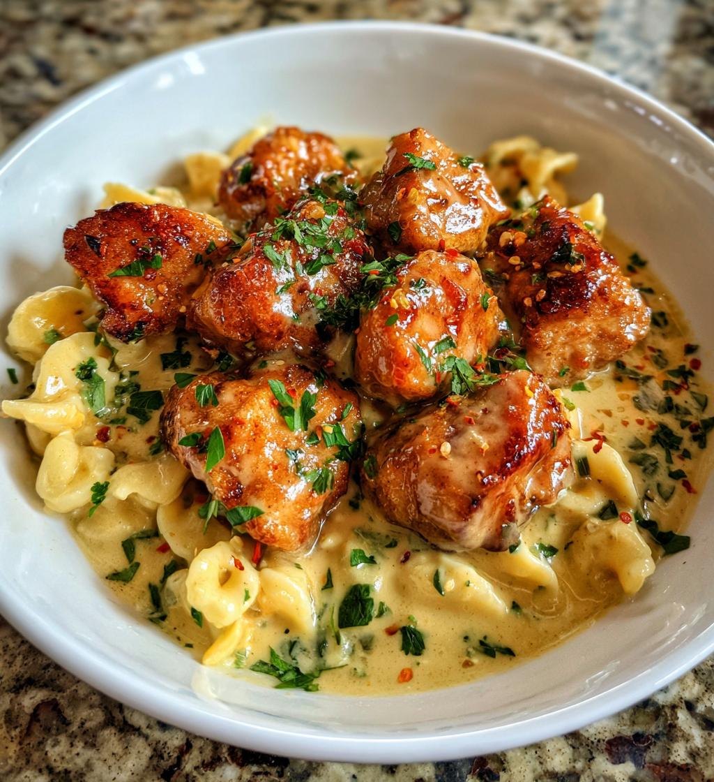 maple garlic chicken bites with spicy cajun alfredo - detail 1