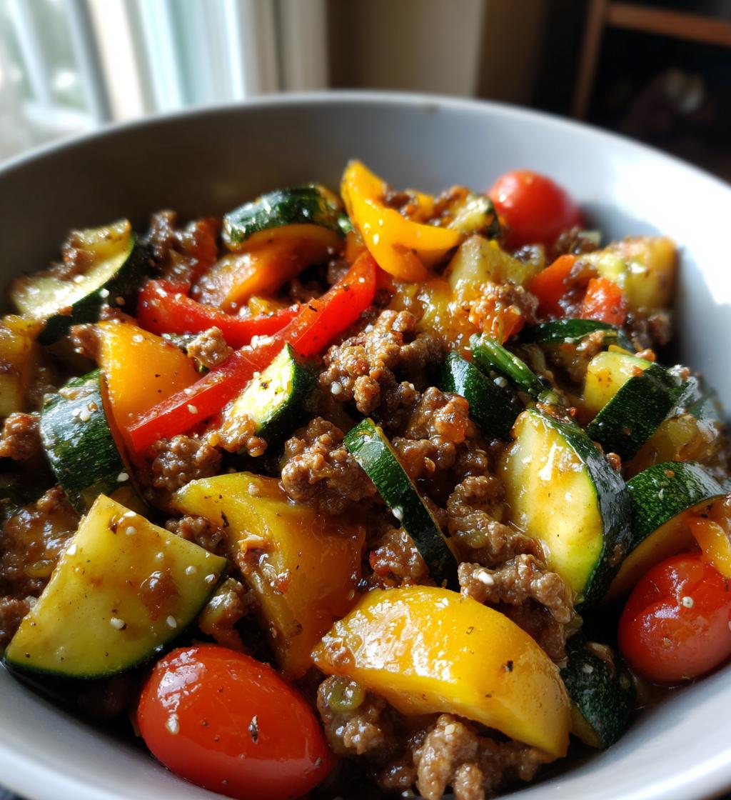 mediterranean ground beef stir fry recipe - detail 1