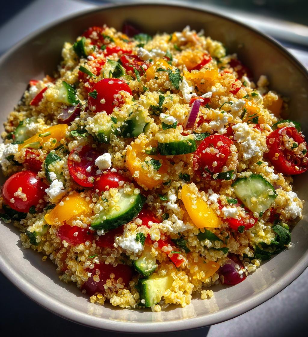 mediterranean quinoa salad with lemon vinaigrette recipe - detail 1