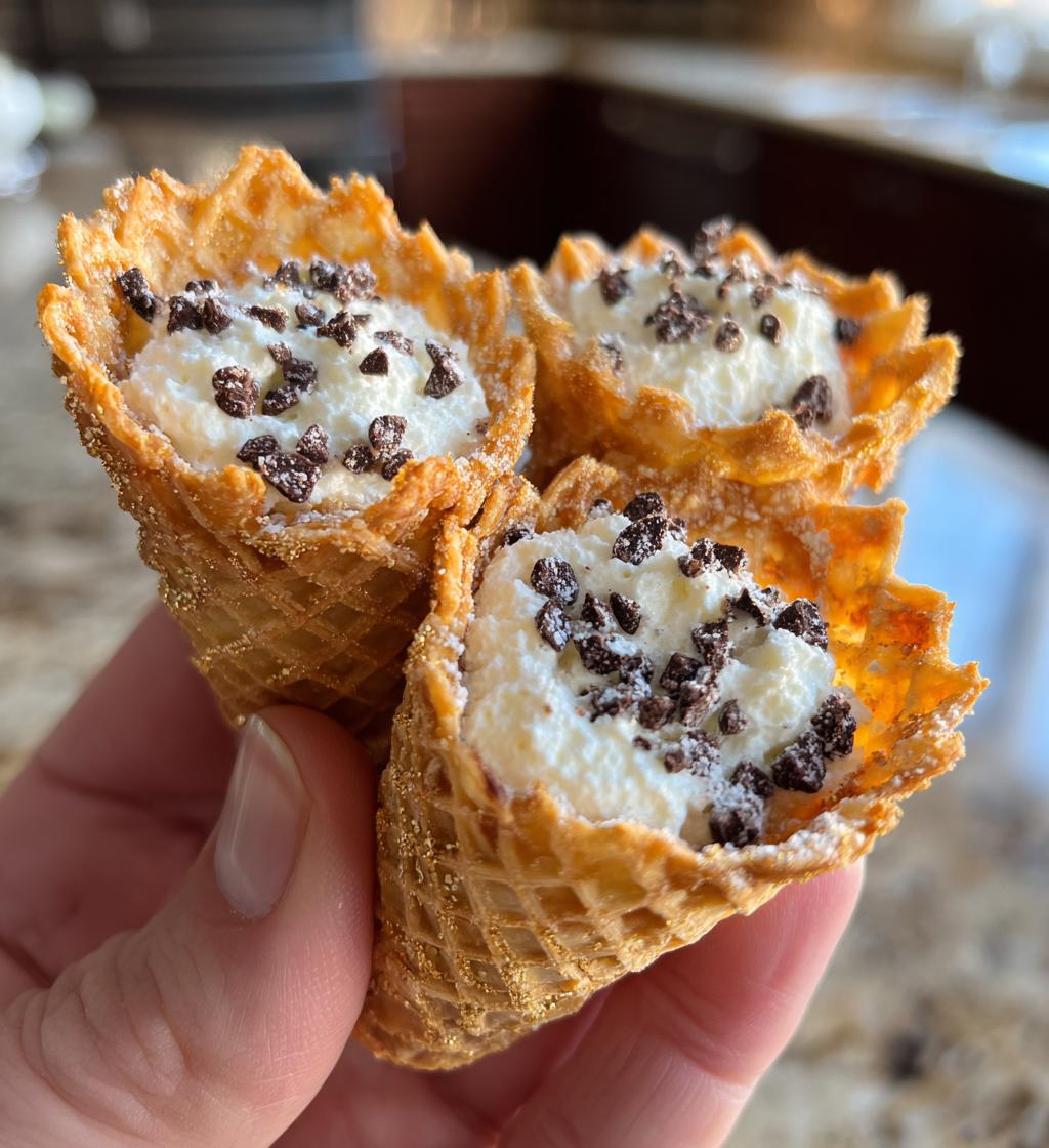 mini cannoli cups - detail 1