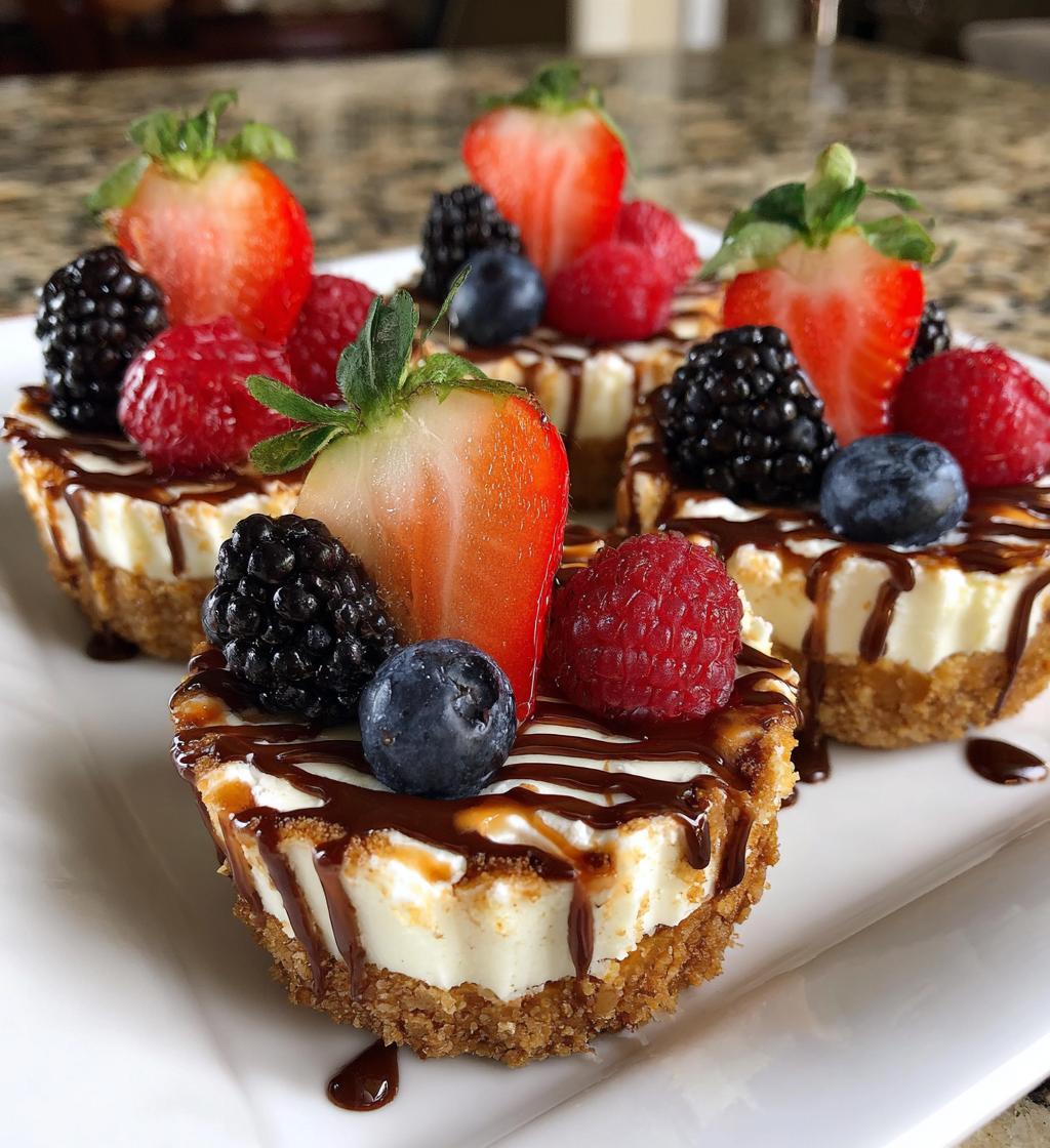 no bake mini cheesecakes - detail 1