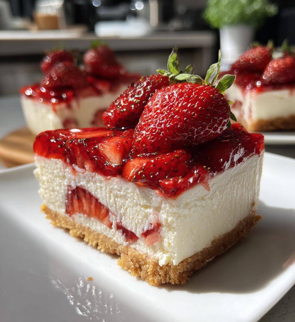 no bake strawberry cheesecake recipe - detail 1