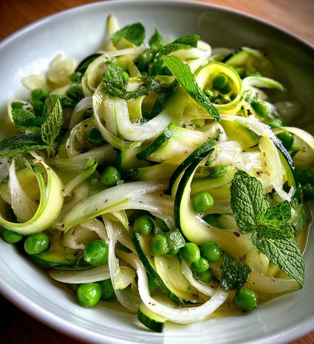 no cook zucchini fennel pea salad recipe